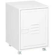 Cassettiera con Ruote e Ripiani Regolabili ¨C zephmum ¨C 38x38,5x55,5 cm Bianco
