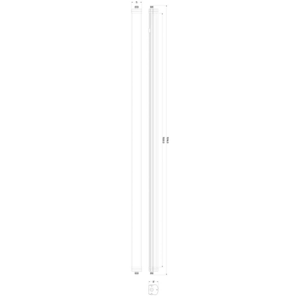 TRI PROOF plafoniera LED 43W soffitto parete lampada impermeabile IP65 IN OUT luce seminterrato garage cantine 230V