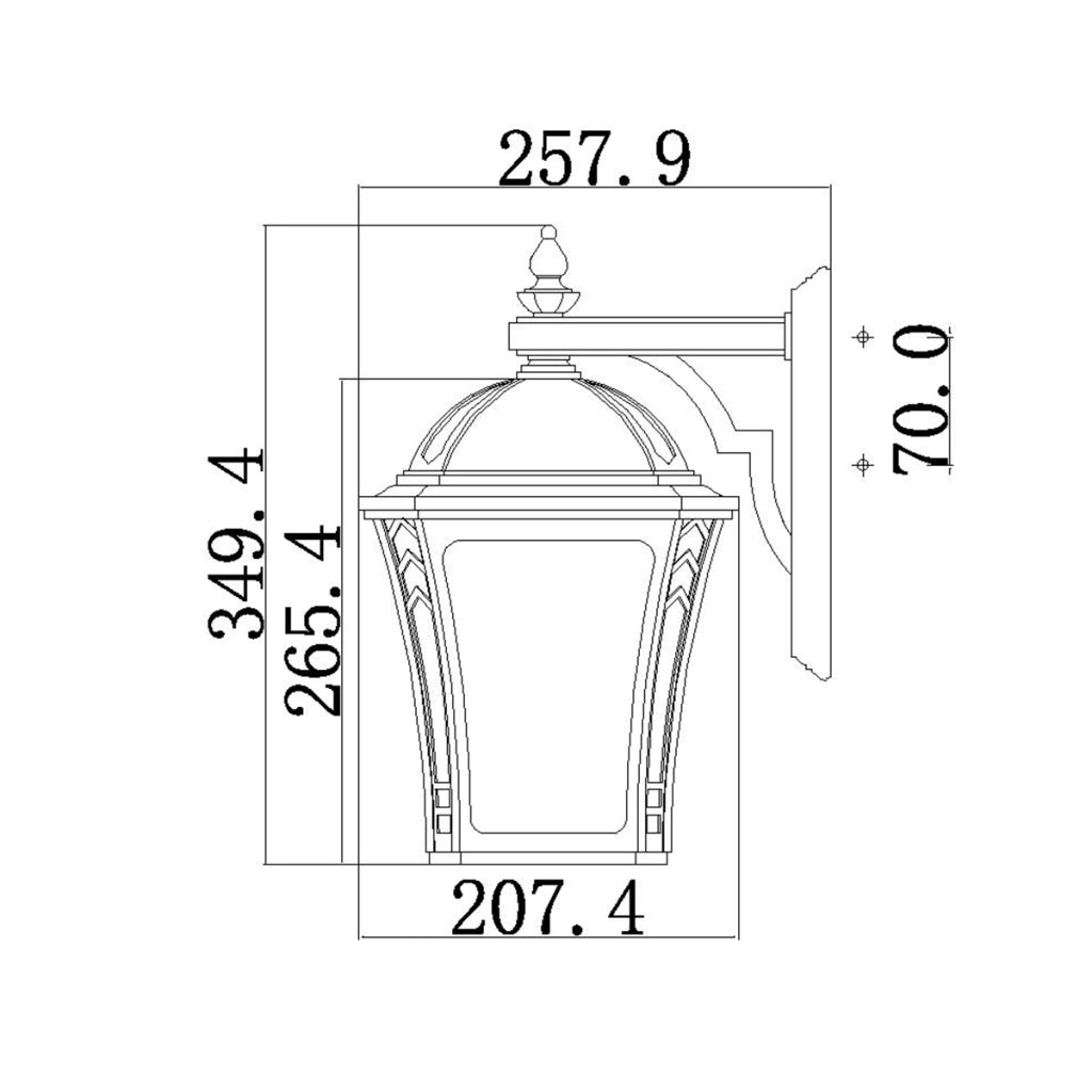 Applique esterna rétro caffè 2xE14 40W Wabash Hinkley