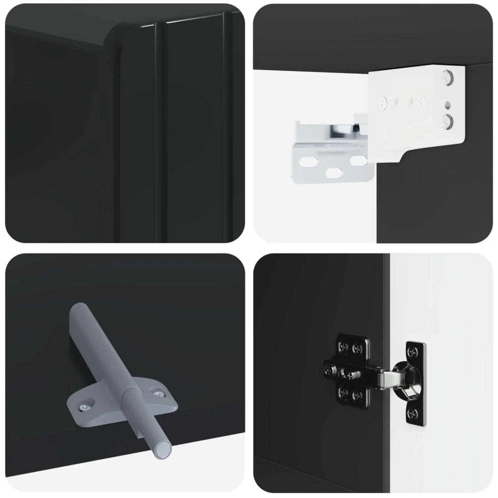Armadio da bagno a muro ZWOLLE Nero 30 x 31 x 63 cm 896366