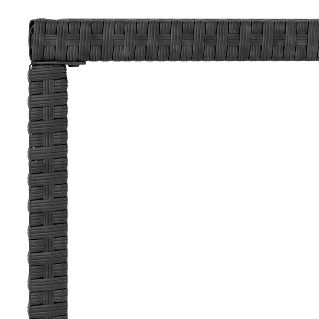 Set di mobili da giardino mobili da esterno 6 pezzi con cuscini resina intrecciata nera 02_0016843