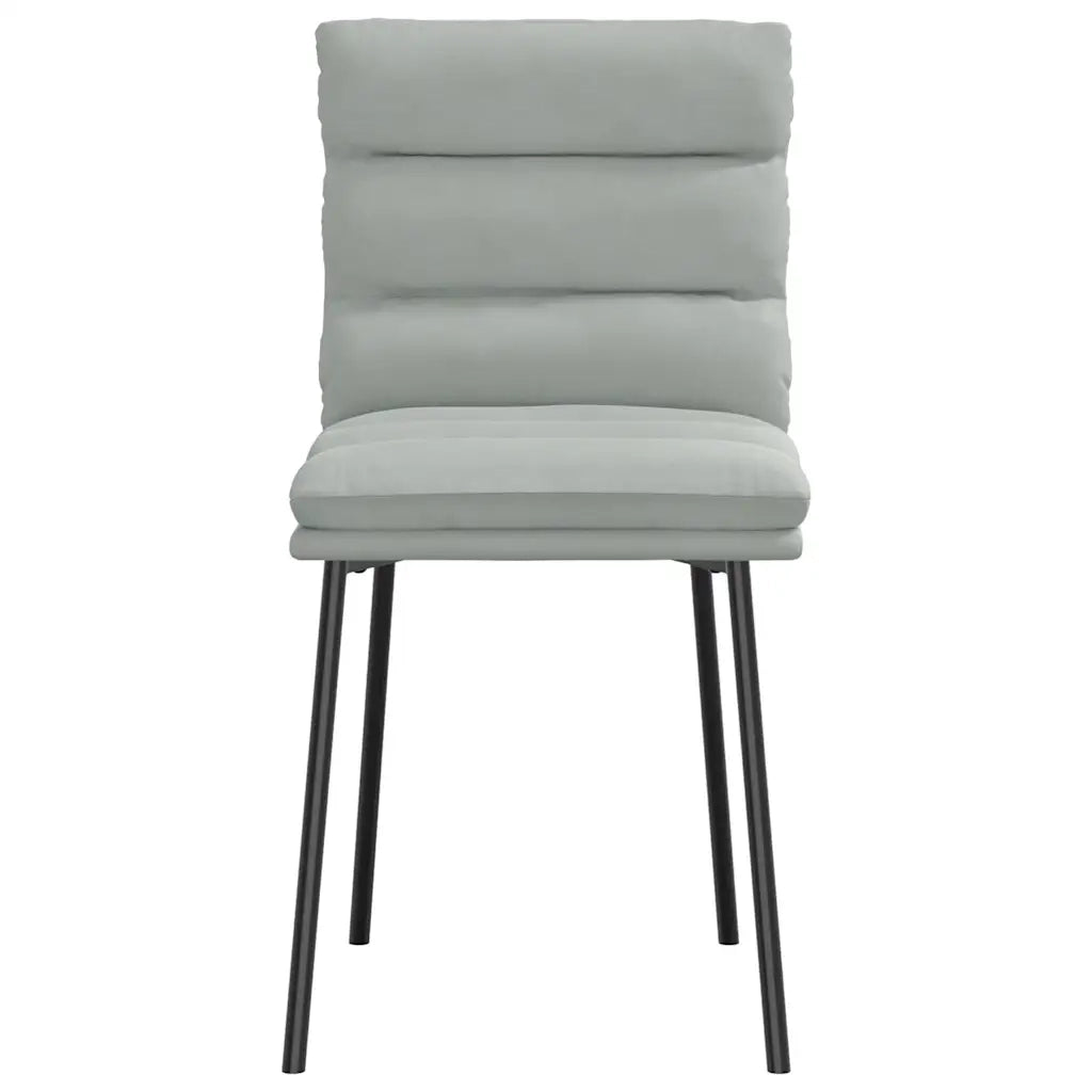 Sedie da Pranzo 4 pz Grigio Chiaro in Velluto 3315382