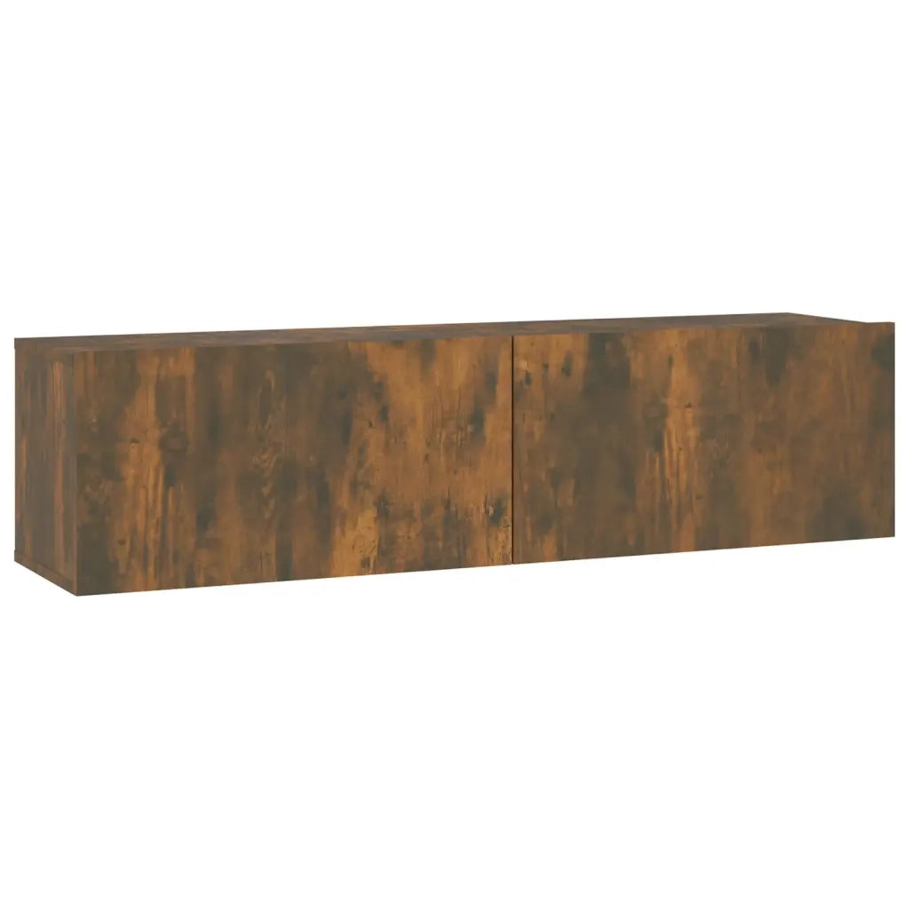 Mobile TV a Parete Rovere Fumo 120x30x30cm Legno Ingegnerizzato 815099