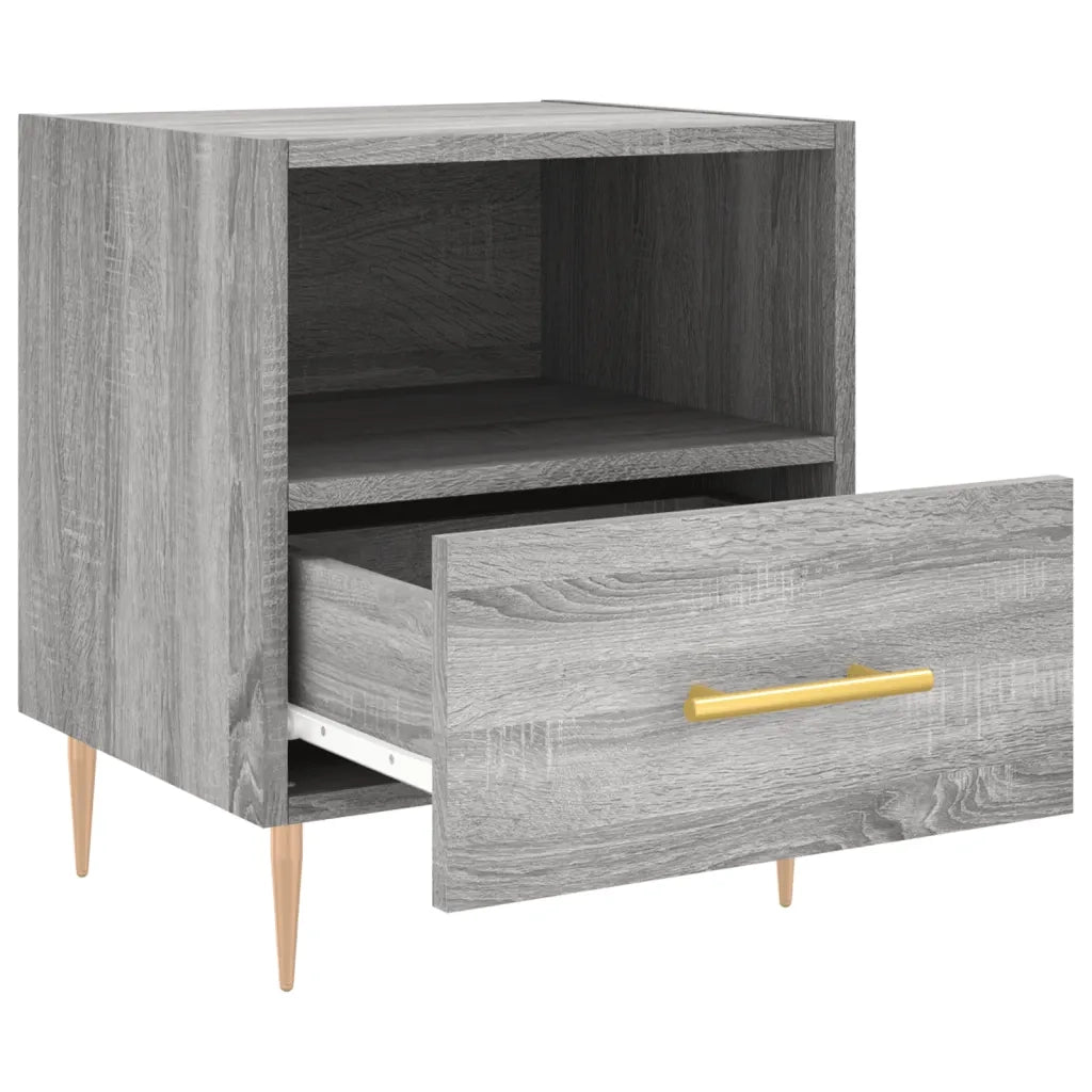 Comodino Grigio Sonoma 40x35x47,5 cm in Legno Multistrato 827416