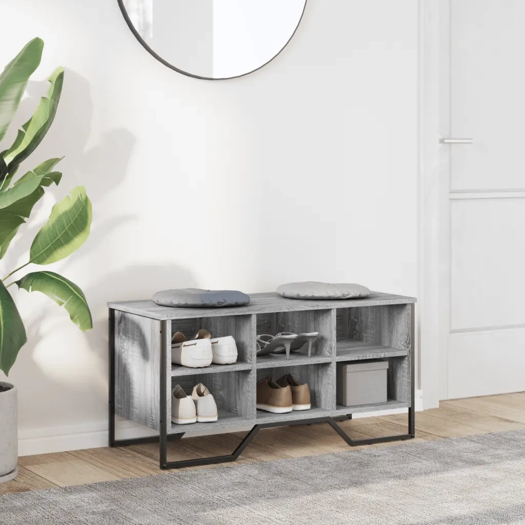 Scarpiera | Mobile per scarpe Grigio Sonoma 90x38x45,5 cm in Truciolato