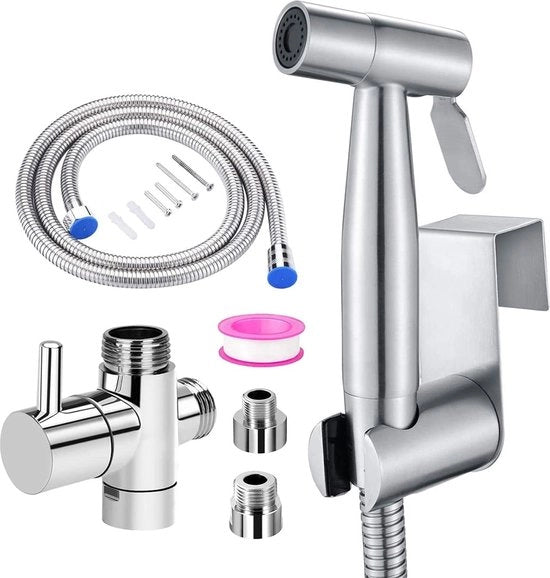 Bidet a mano - Bidet per armature - In acciaio inossidabile - Bidet con testa di douchi - Bidet per bambini - Dispositivo a getto d'acqua risparmiatore - Bidet per animali