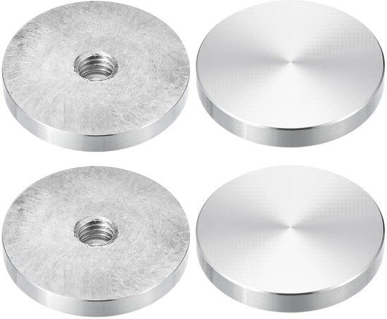 Disco circolare in alluminio 50 mm con avvito M10, 4 pezzi. Adattatore per tavola circolare. Hardware duraturo.