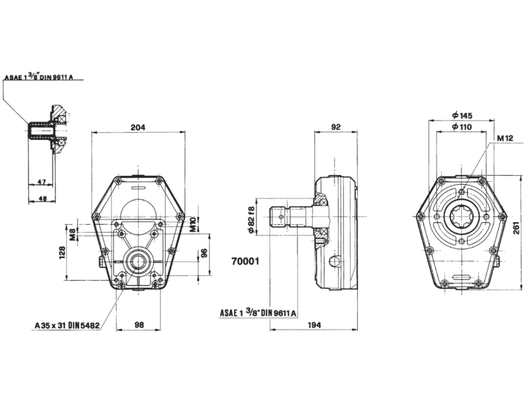 Moltiplicatore pompe idrauliche gruppo 3 attacco 3/8 femmina rapporto 1:3