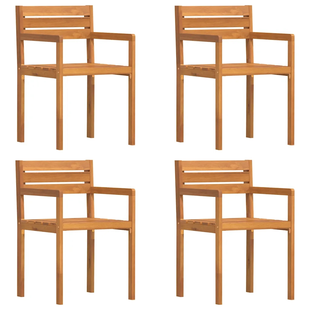 Sedie da Giardino 4 pz 50x53x80 cm Legno Massello di Acacia 4108139