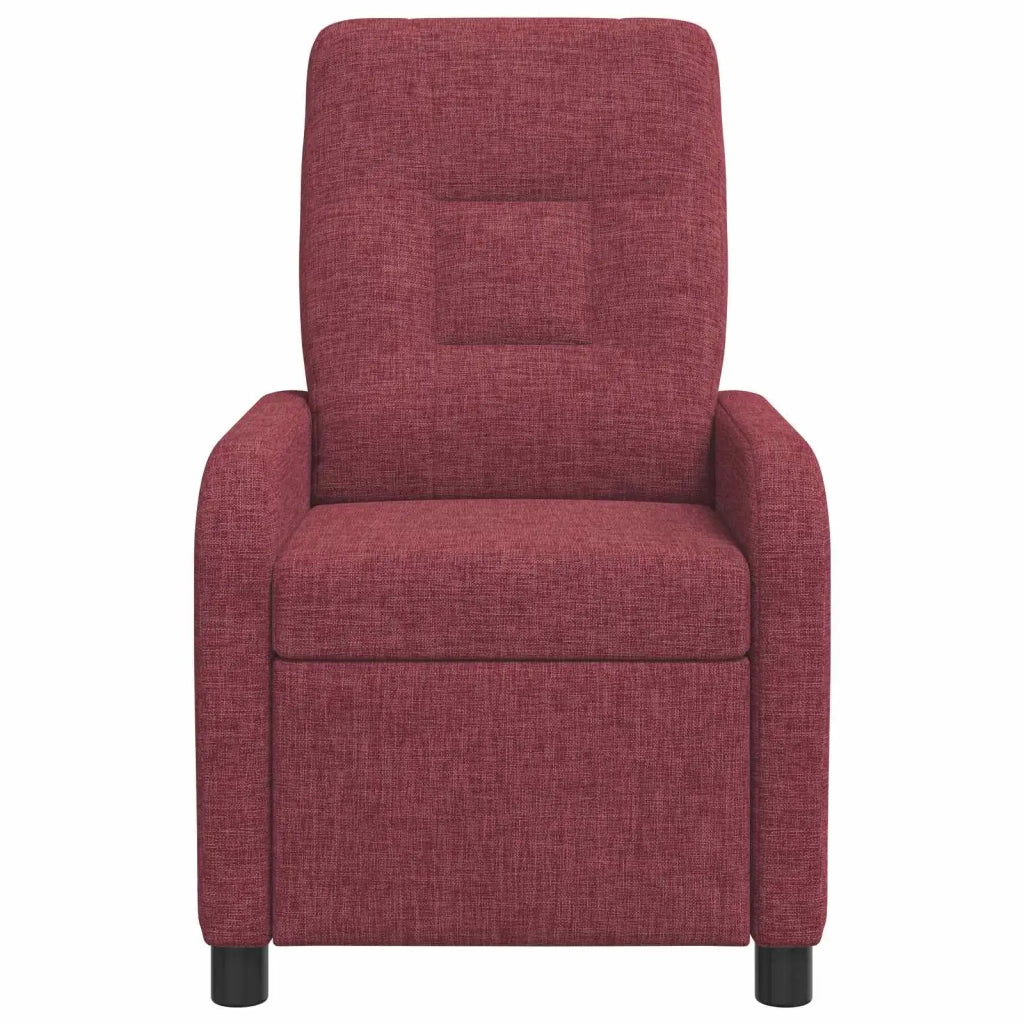 Divano Sedia-Poltrona reclinabile Rosso Vino Tessuto 463892