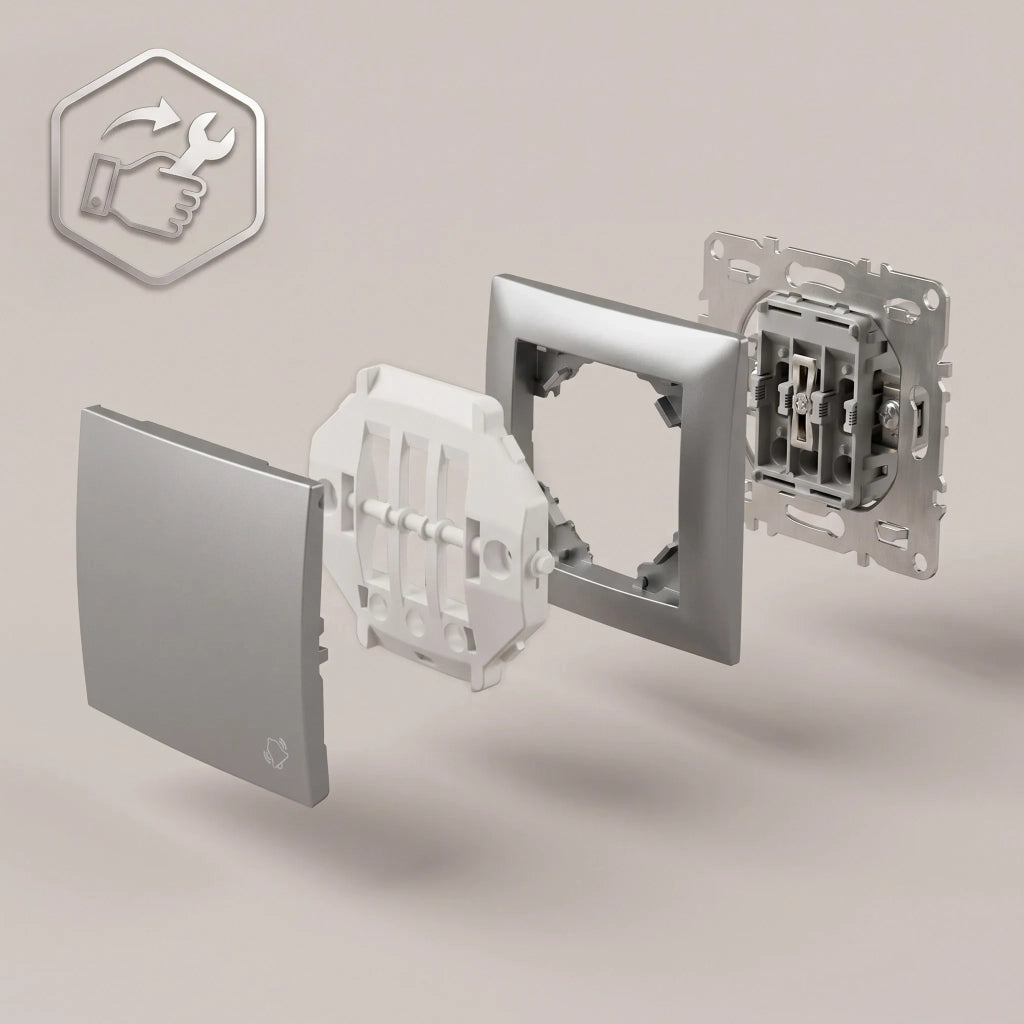 Pulsante Per Campanello Oste Jnh008-w Grey