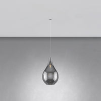Sospensione Incasso Contemporaneo Drop 2.0 Metallo Cromo Vetro Fumè 1 Luce E27