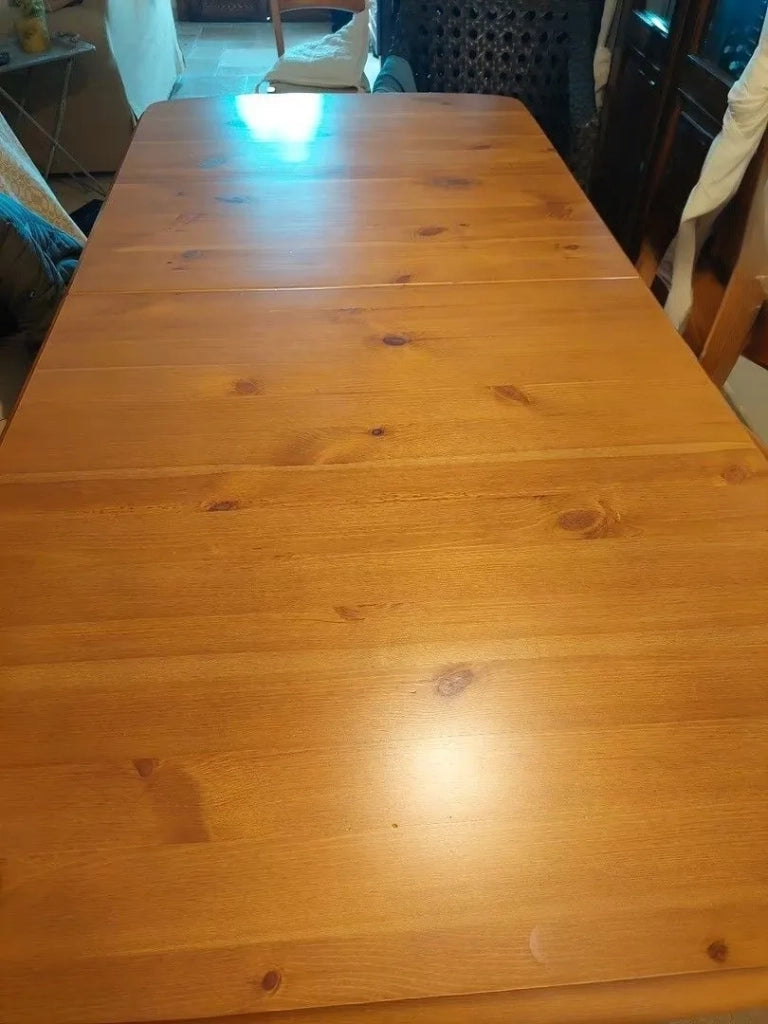 Tavolo fratino allungabile in pino tinta miele arte povera 190x90 sala e taverna - Mobili 2G