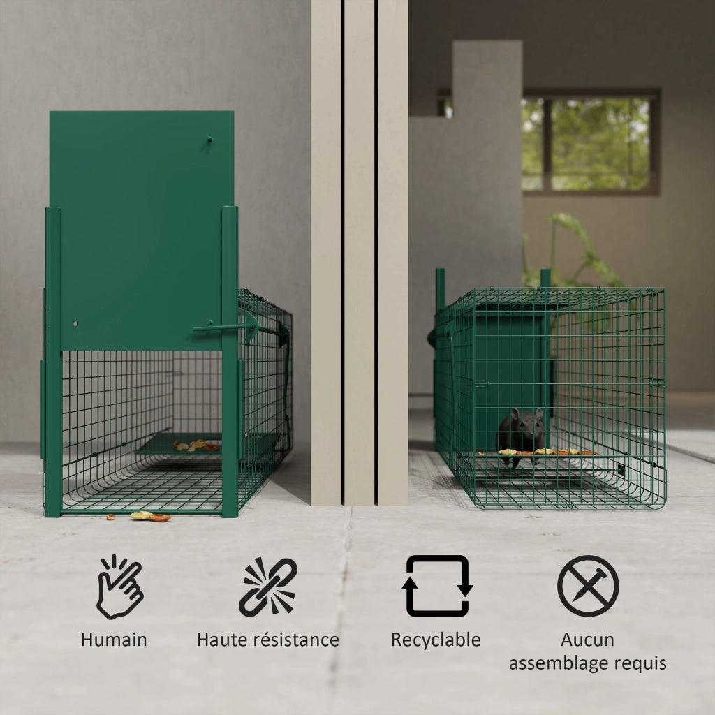 Gabbia per Animali Nocivi ¨C zephmum ¨C Verde 100x25x28 cm