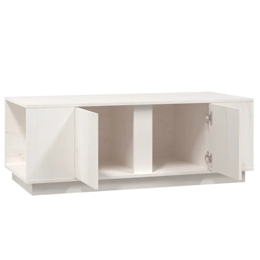 Tavolino da salotto | Tavolino da caff¨¨ | Tavolino da Soggiorno Bianco 110x50x40 cm Legno Massello di Pino
