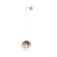Applique Moderna Big Eclipse Metallo Cromo Vetro Bronzo 1 Luce E27