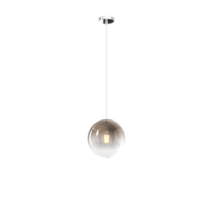 Sopsensione Moderna Big Eclipse Metallo Cromo Vetro Bronzo 1 Luce E27 D20