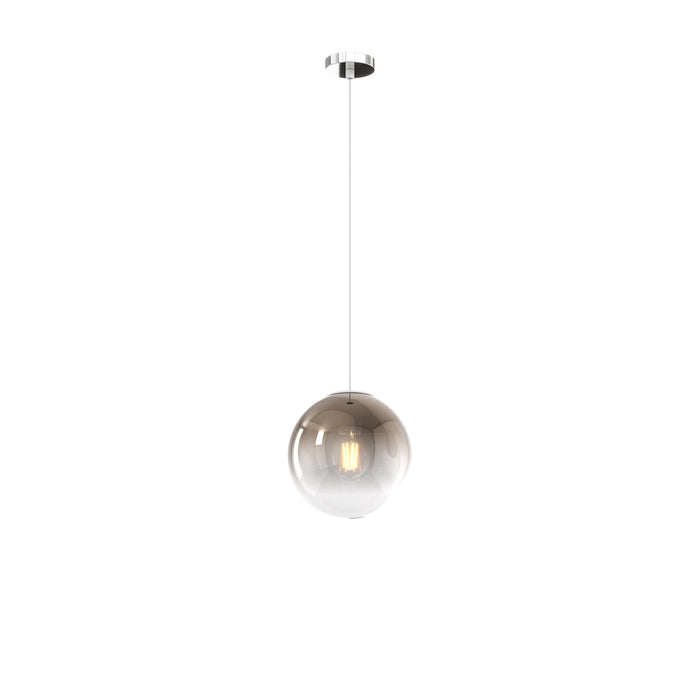 Sopsensione Moderna Big Eclipse Metallo Cromo Vetro Bronzo 1 Luce E27 D20