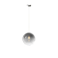 Sopsensione Moderna Big Eclipse Metallo Cromo Vetro Fumè 1 Luce E27 D25