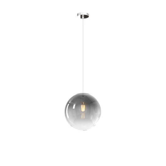 Sopsensione Moderna Big Eclipse Metallo Cromo Vetro Fumè 1 Luce E27 D25