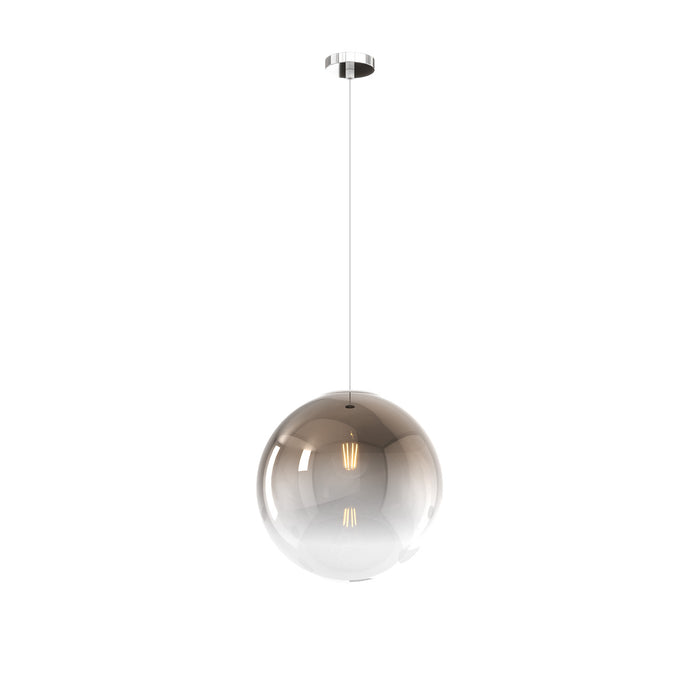 Sopsensione Moderna Big Eclipse Metallo Cromo Vetro Bronzo 1 Luce E27 D30