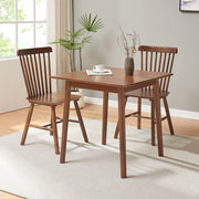 Tavolo da Pranzo Klijori Tavolo da Cucina in Legno di Hevea 75x75 cm Effetto Noce [en.casa]