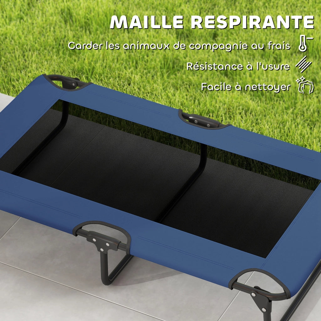 Letto per cani pieghevole in rete ¨C zephmum ¨C 107x61x20 blu scuro