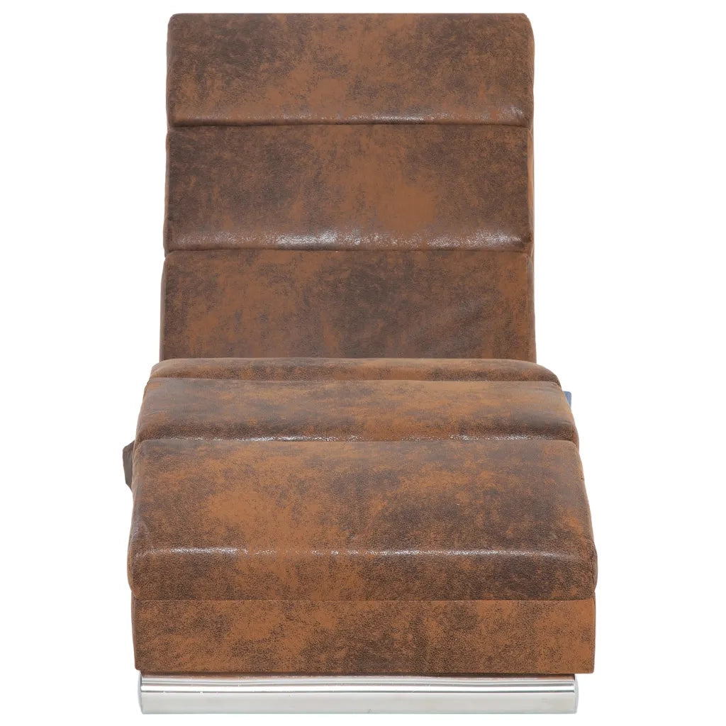 Sdraio Massaggiante Marrone in Similpelle Scamosciata CFW8599052