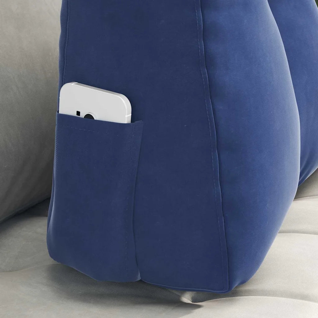 Cuscino per Schiena Blu Polizia 60 x 24 x 50 cm Velluto 42014411