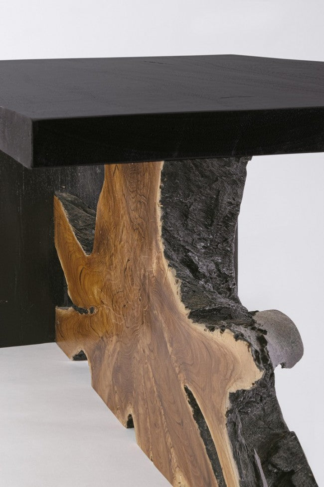 Tavolino in Teak Marrone Moderno da Interno 110x60 - MIA