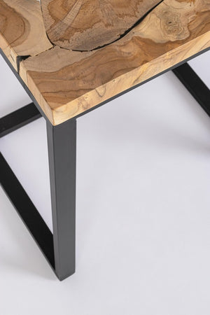 Tavolini in Teak Marrone Industriale da Interno - MIRANDA