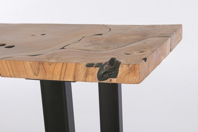 Consolle Teak Marrone Industriale da Interno 120x40 - MIRANDA