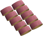 Set di cinture di abrasione 100 x 610 mm - Pacchetto da 10 pezzi - Grana 60 - Ossidiana di alluminio - Adatto per legno e metallo - Schiuma efficace - Cinture di abrasione