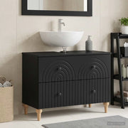 Armadio per Lavabo da Bagno ALKMAAR Nero 82 x 41 x 59 cm 896136