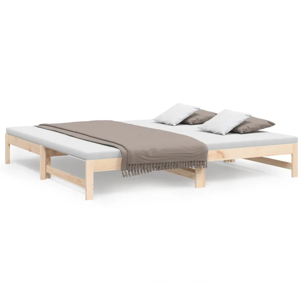 Dormeuse Estraibile 2x(80x200) cm in Legno Massello di Pino 823409