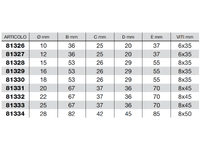 Blocchetto fermatubo in polipropilene a 2 posti diametro da 10 a 28mm - 81330