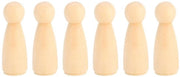Set di bambole in legno - 10 pezzi - Multifunzionale - Sicuro per i bambini - Schede per dipinti - Legno di alta qualità - Superficie lucidata - Bambole da dipingere