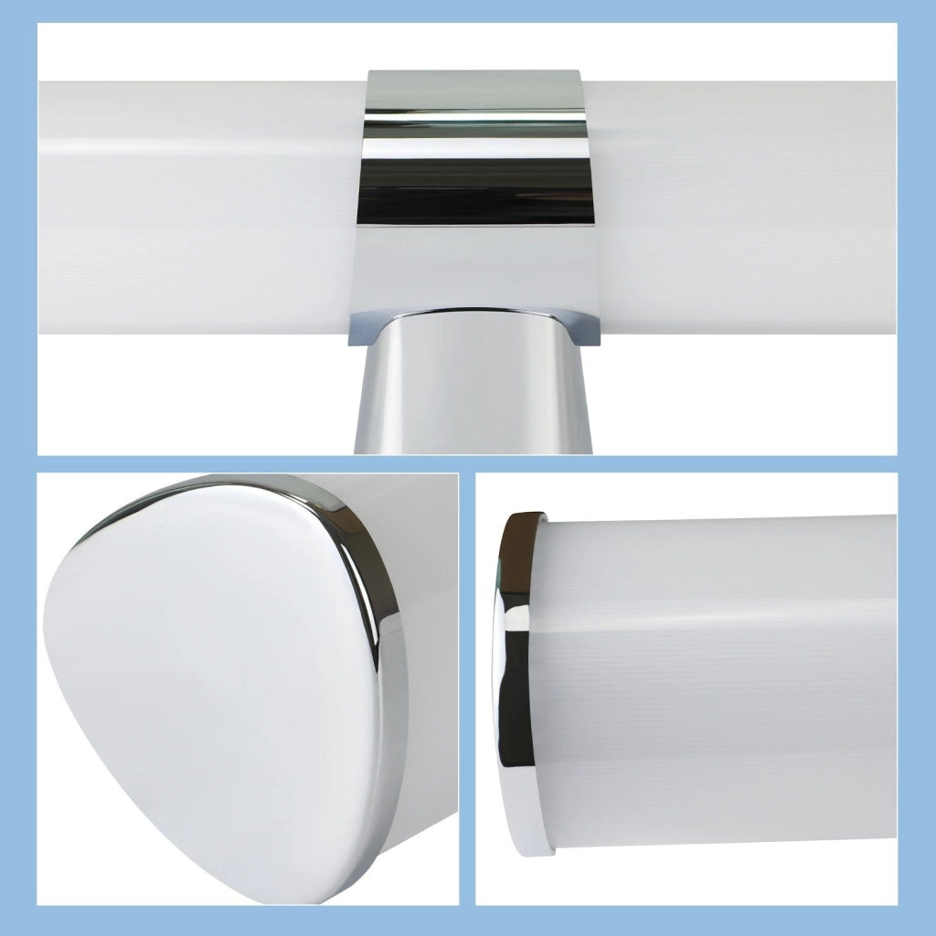 ZMH Lampada da specchio per bagno 8W Moderna 40 cm cromata per camera da letto IP44