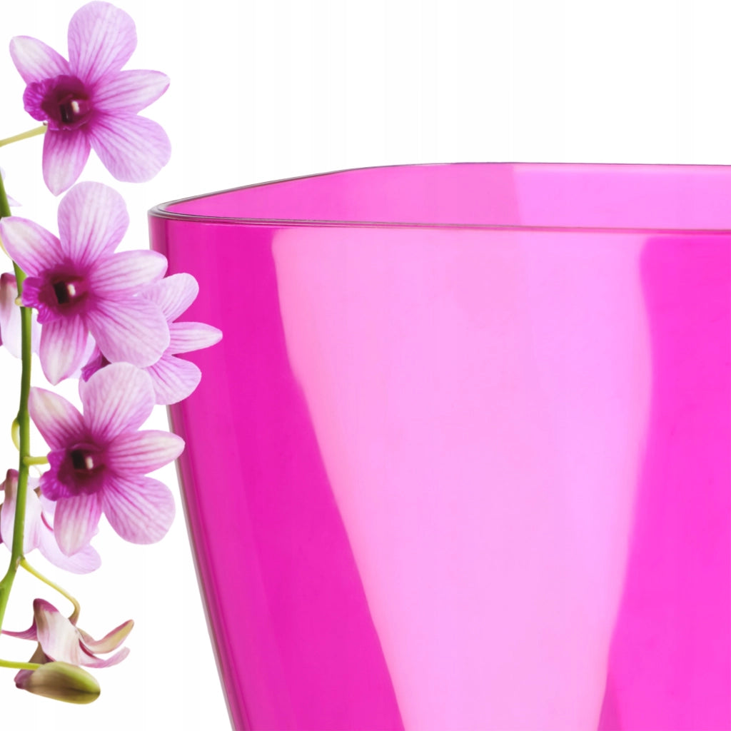 Vaso da fiori KADAX per orchidee, in plastica, rosa tinta unita, 13 cm