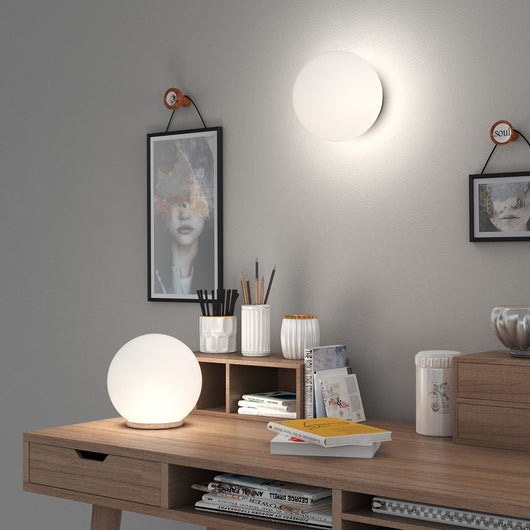 Applique Contemporanea Mars Metallo Cromo Vetro Bianco 1 Luce E27