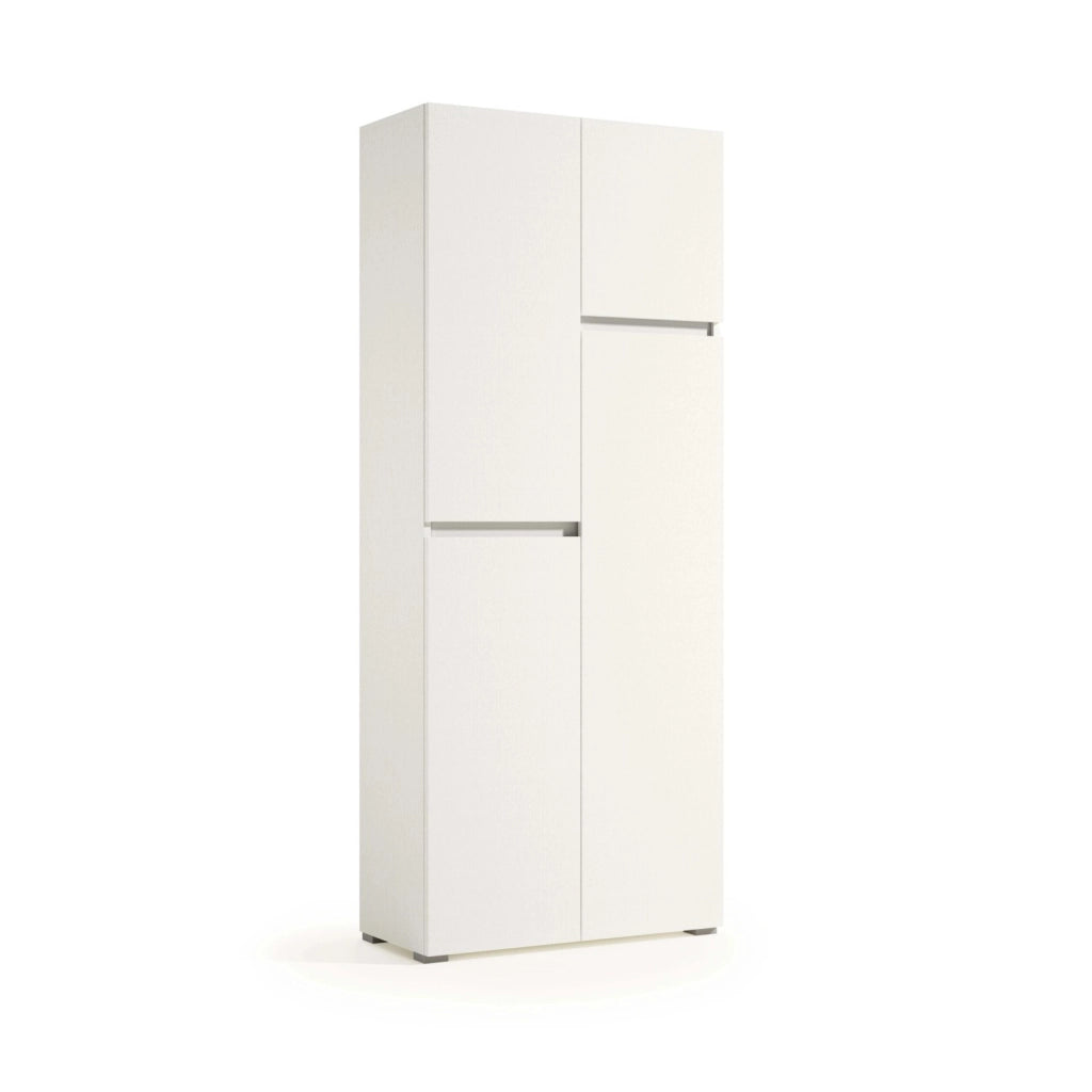 (3c) Mobile Multiuso Con 4 Ante Maniglia A Gola Portascope Interno bianco