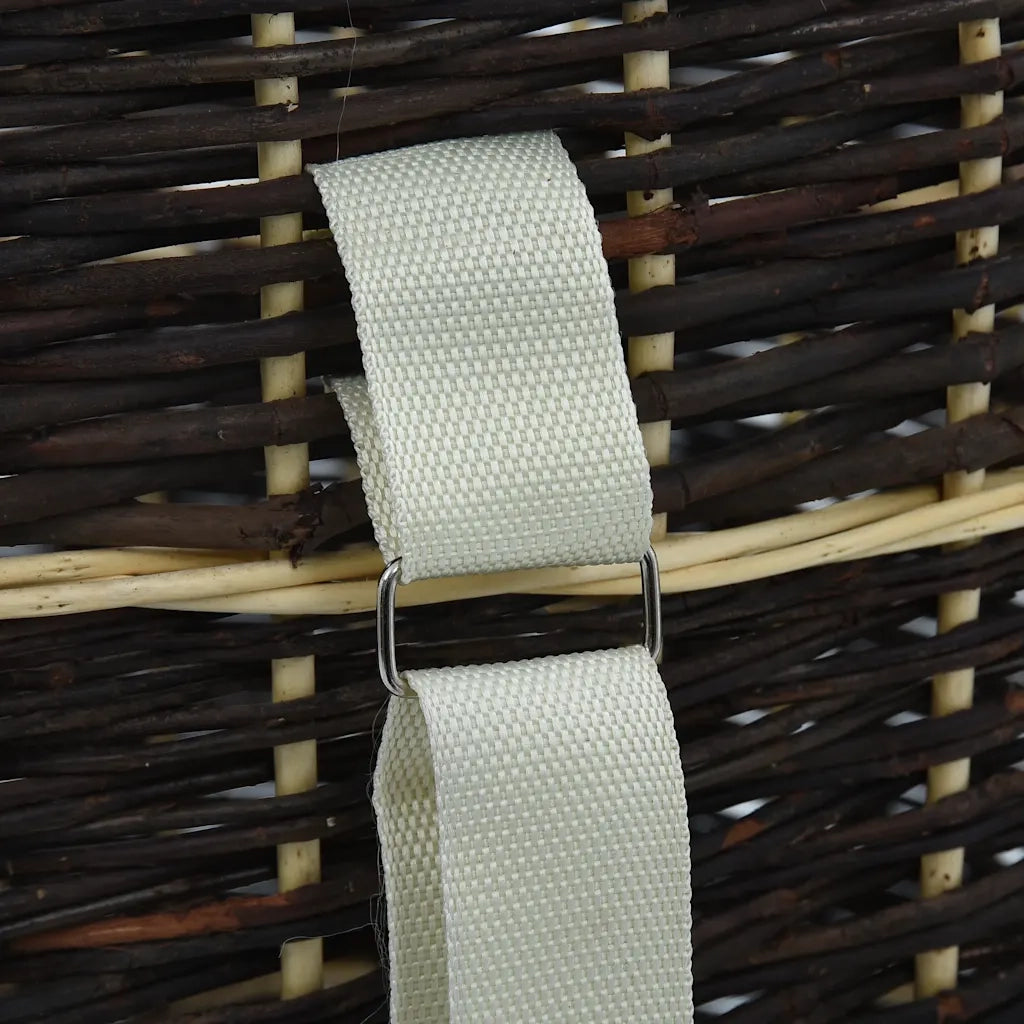 Cesta per Legna con Spallacci 50x44x58cm Salice Naturale CFW3070840