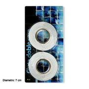 Trade Shop - Nastro Biadesivo Nastri Diametro 7 Cm Confezione Da 2 Pezzi Bianco -