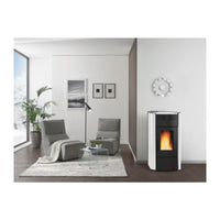 TERMOSTUFA PELLET VENT 18.1KW RAFFAELLA IDRO H15 BIANCO