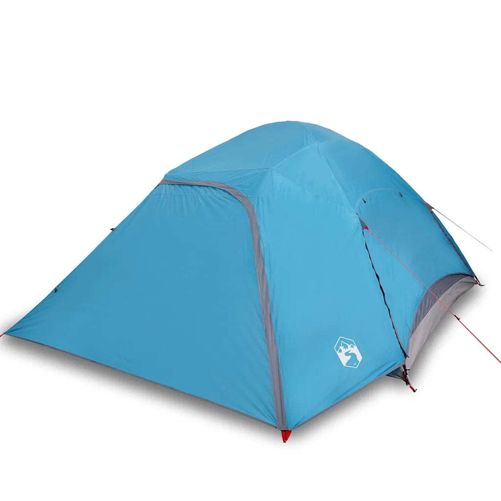 Tenda da Campeggio a Cupola per 4 Persone-Tenda per Escursionismo Blu Impermeabile 427923