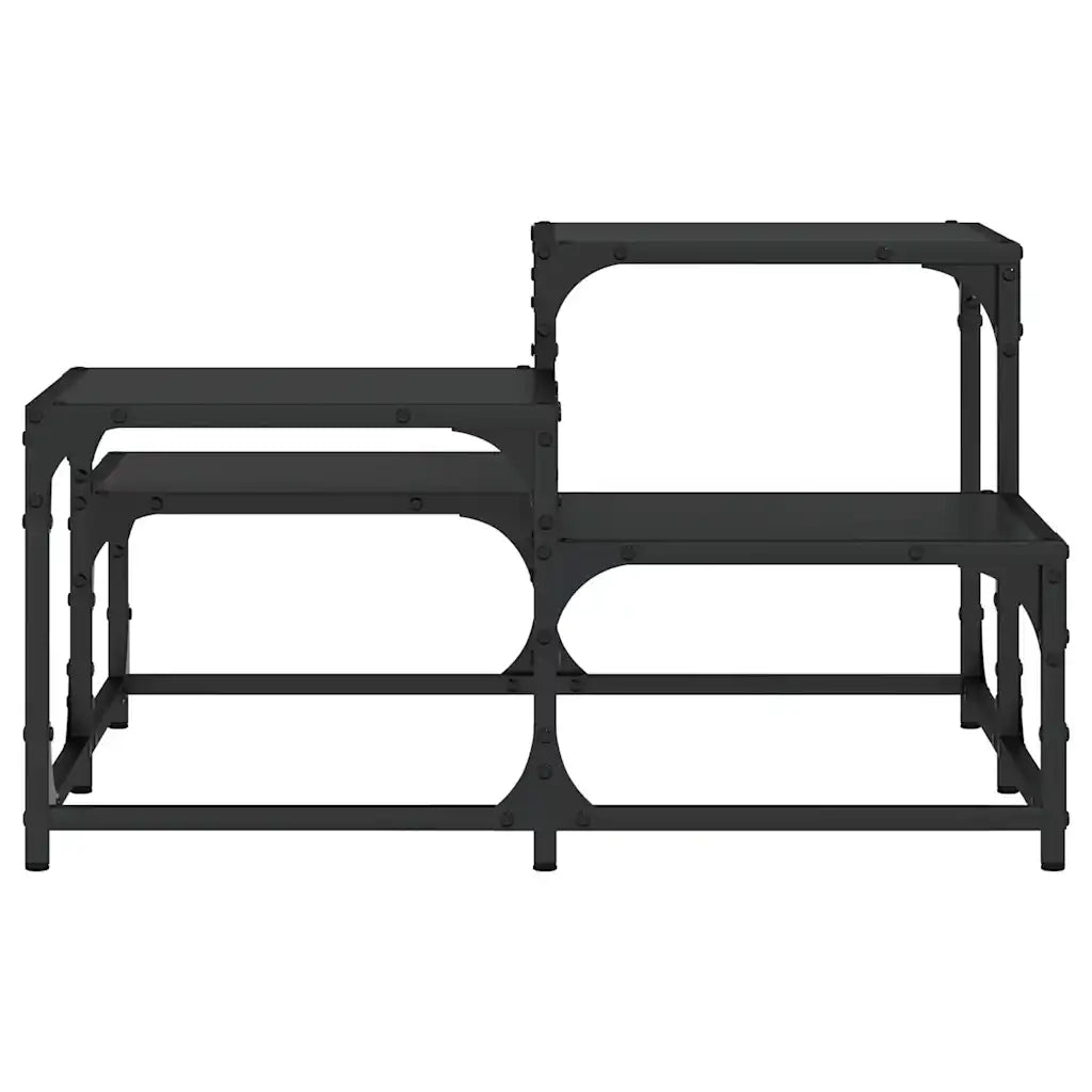 Tavolino da salotto | Tavolino da caff¨¨ | Tavolino da Soggiorno Nero 68x68x40 cm in Legno Multistrato