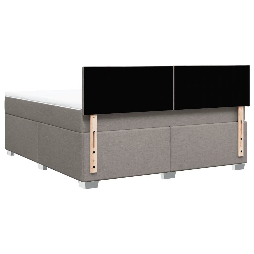 Giroletto a Molle con Materasso Tortora 180x200 cm in Tessuto