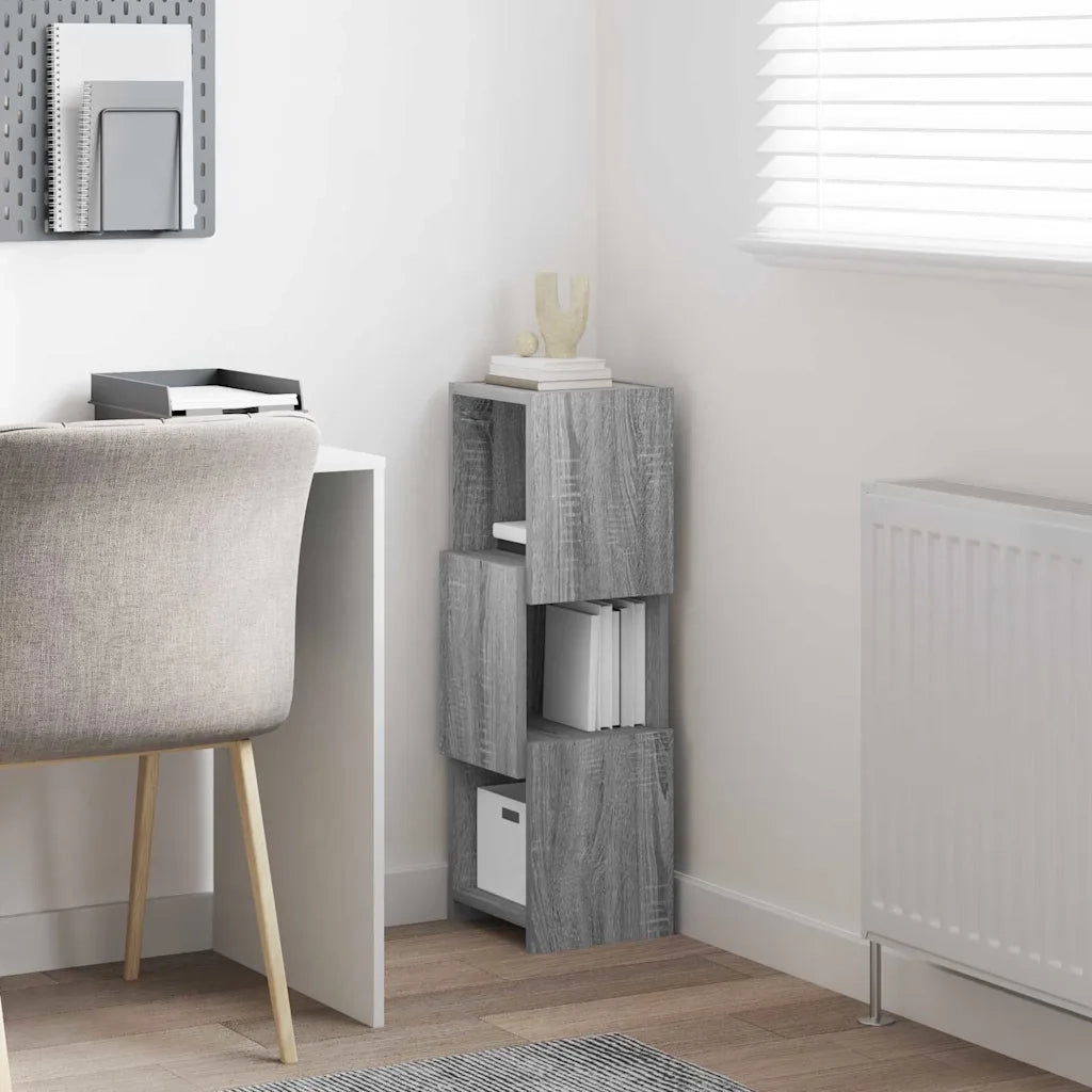 Mobile angolare Grigio Sonoma 25,5x25x80cm Legno multistrato 889818
