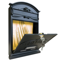 ALUBOX LETTERE Cassetta Postale Da Esterno 42X27X8,5 Cm Cassetta Posta Alluminio Pressofuso Cassetta Lettere Serratura Ottone Apertura A Vasistas Impermeabile Formato Rivista COLORE: ROSSO