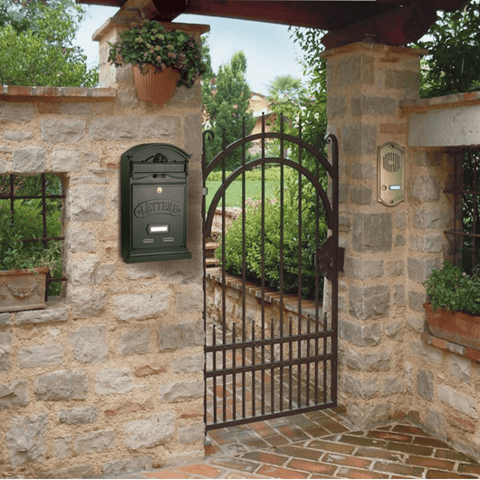 ALUBOX LETTERE Cassetta Postale Da Esterno 42X27X8,5 Cm Cassetta Posta Alluminio Pressofuso Cassetta Lettere Serratura Ottone Apertura A Vasistas Impermeabile Formato Rivista COLORE: GHISA